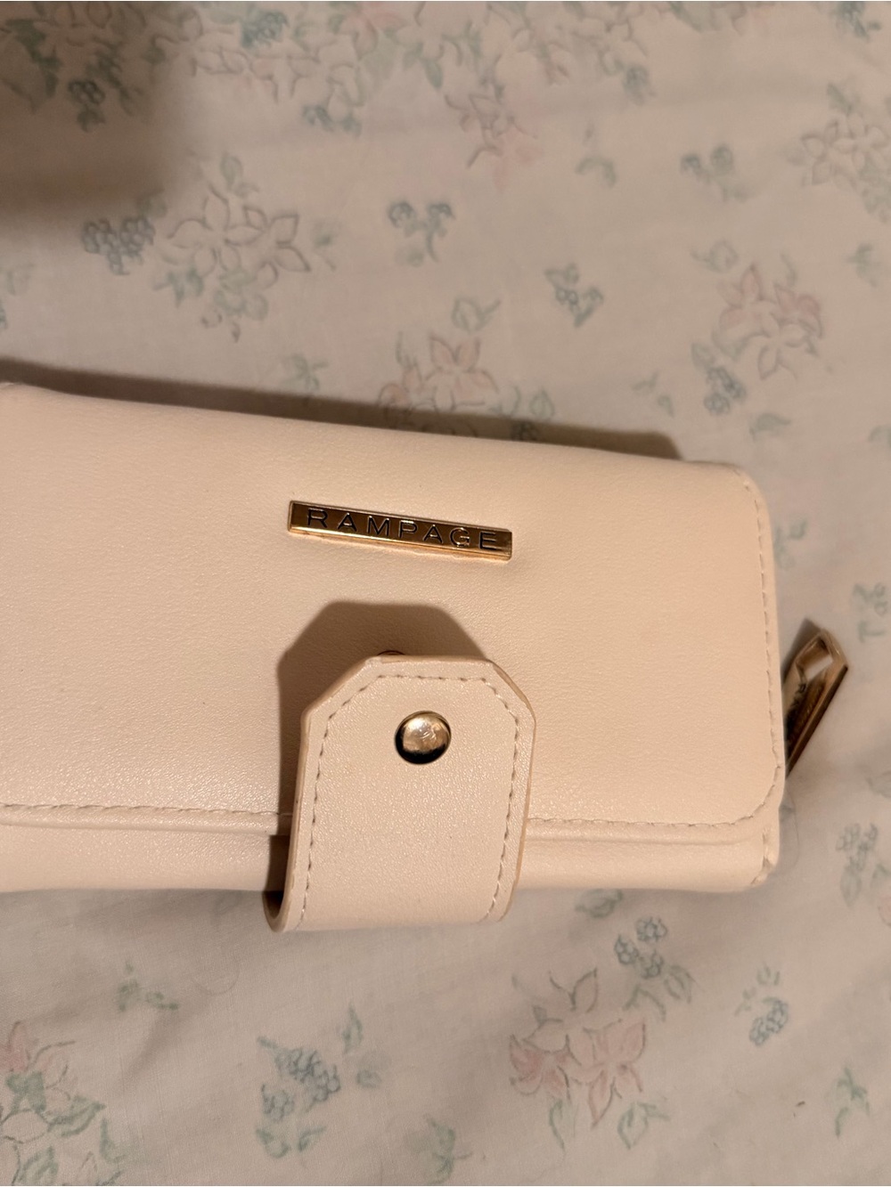 Rampage Light Cream Women's Wallet with Gold Hardware